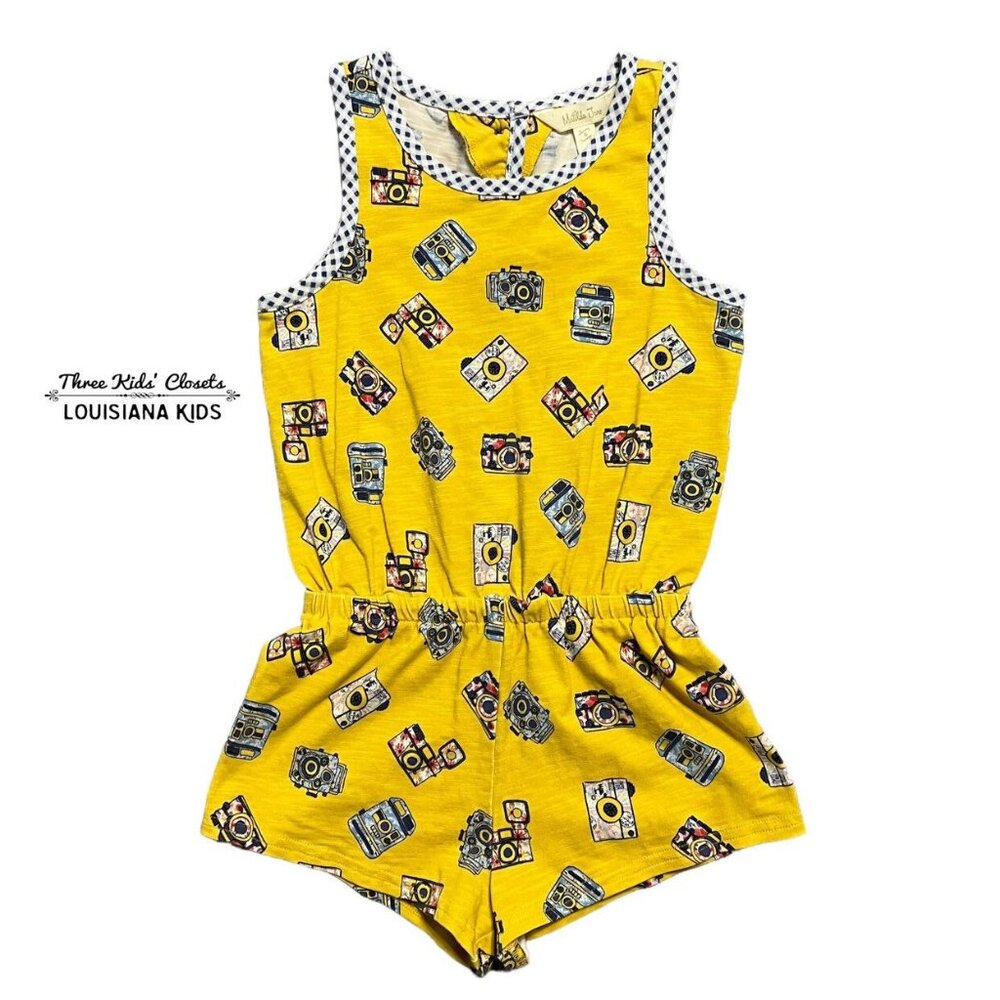 Matilda Jane Sz 4 Snapshots Of You Yellow Camera Romper
